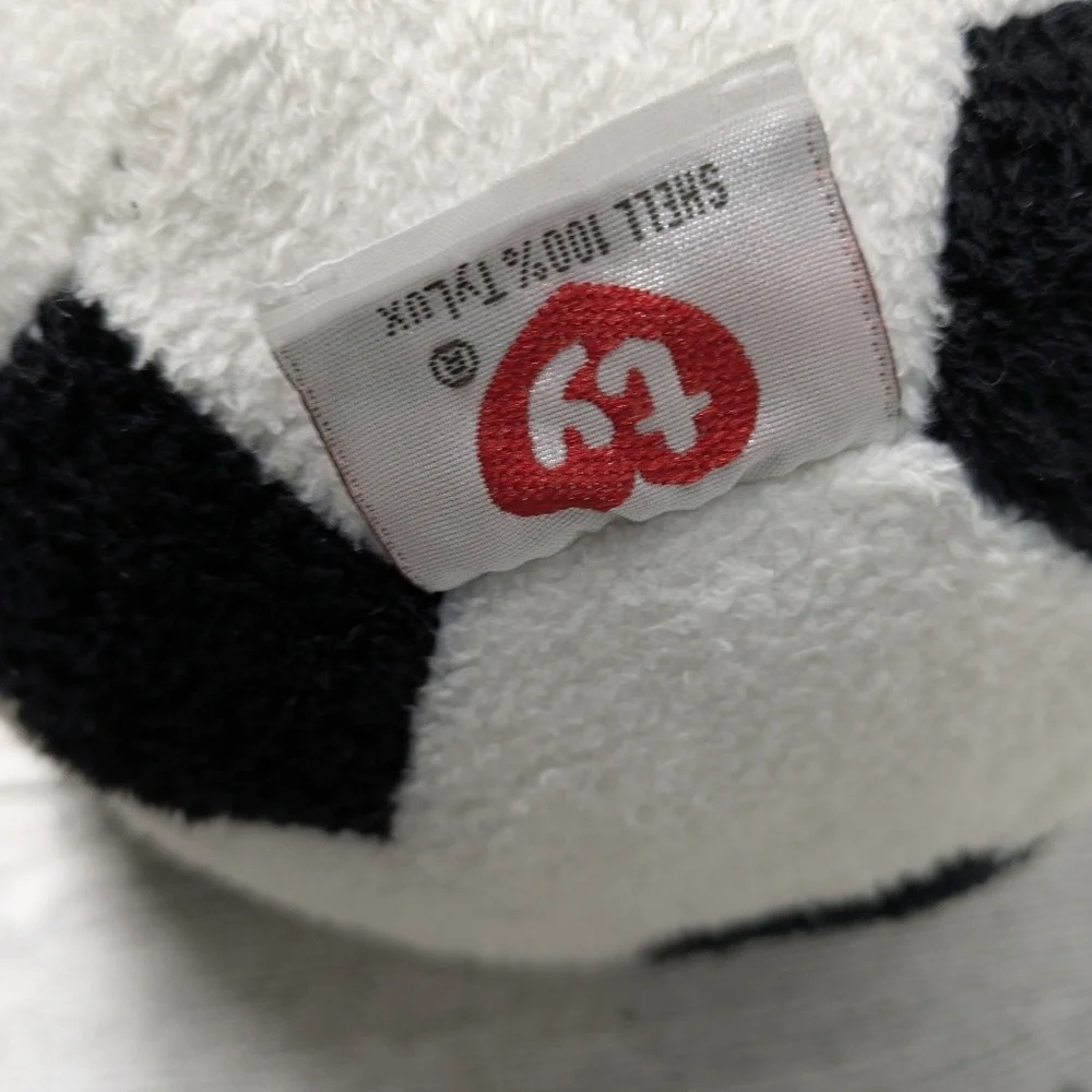 Ty Black and White Soccer Ball Plush